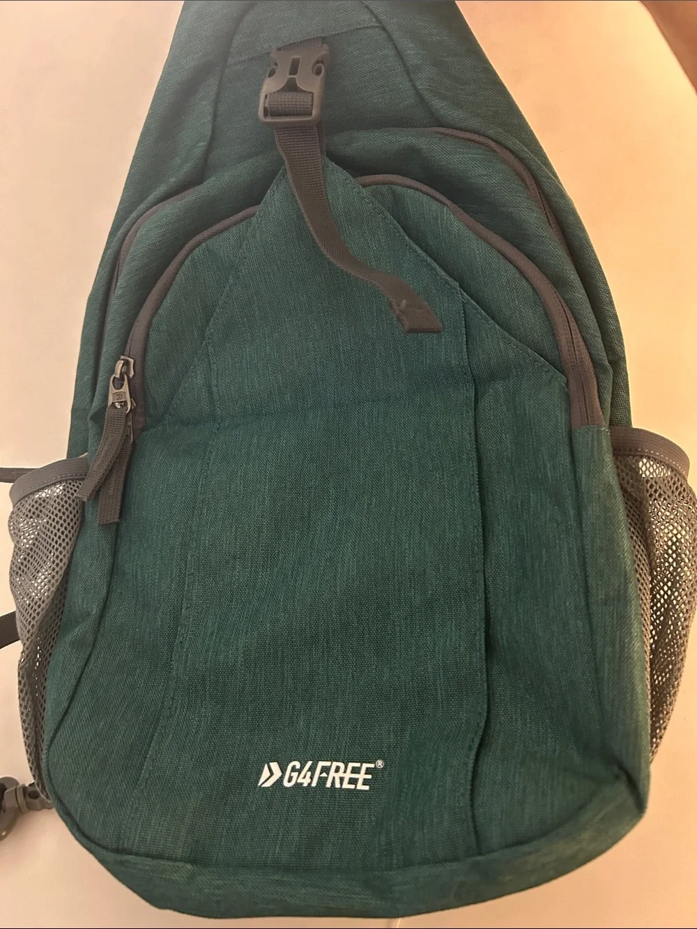 G4FREE Dark Green Sling Backpack with Single-Strap Carry
